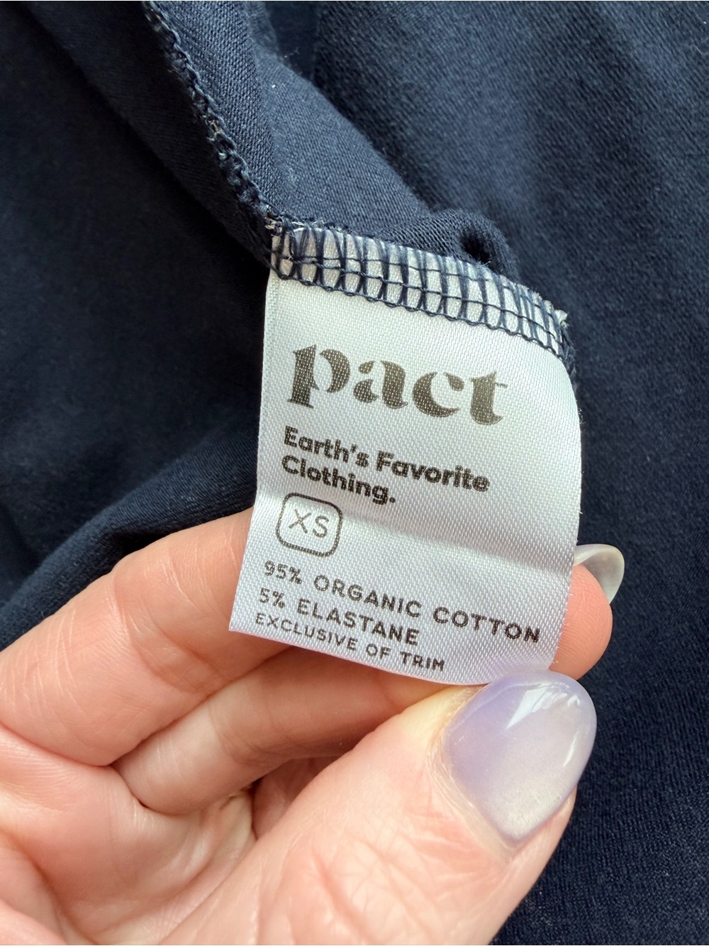 Pact Fit & Flare Cowl Neck Dress in Mountain Meadow Midnight Blue - XS - Picture 5 of 5